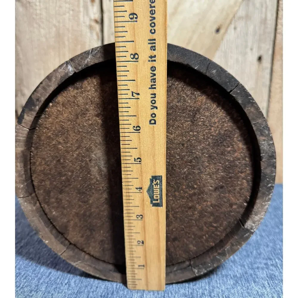 Vtg MCM Firkin Wood Ice Bucket by Putney Vermont Basketville Handle, Lid & Liner